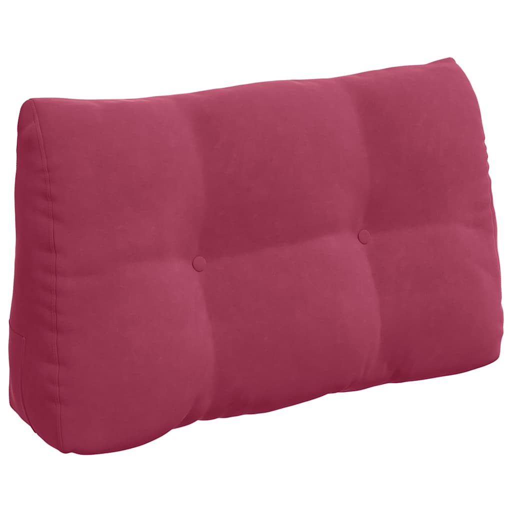 Vidaxx coussin de dossier rouge vin 80 x 24 x 50 cm velours