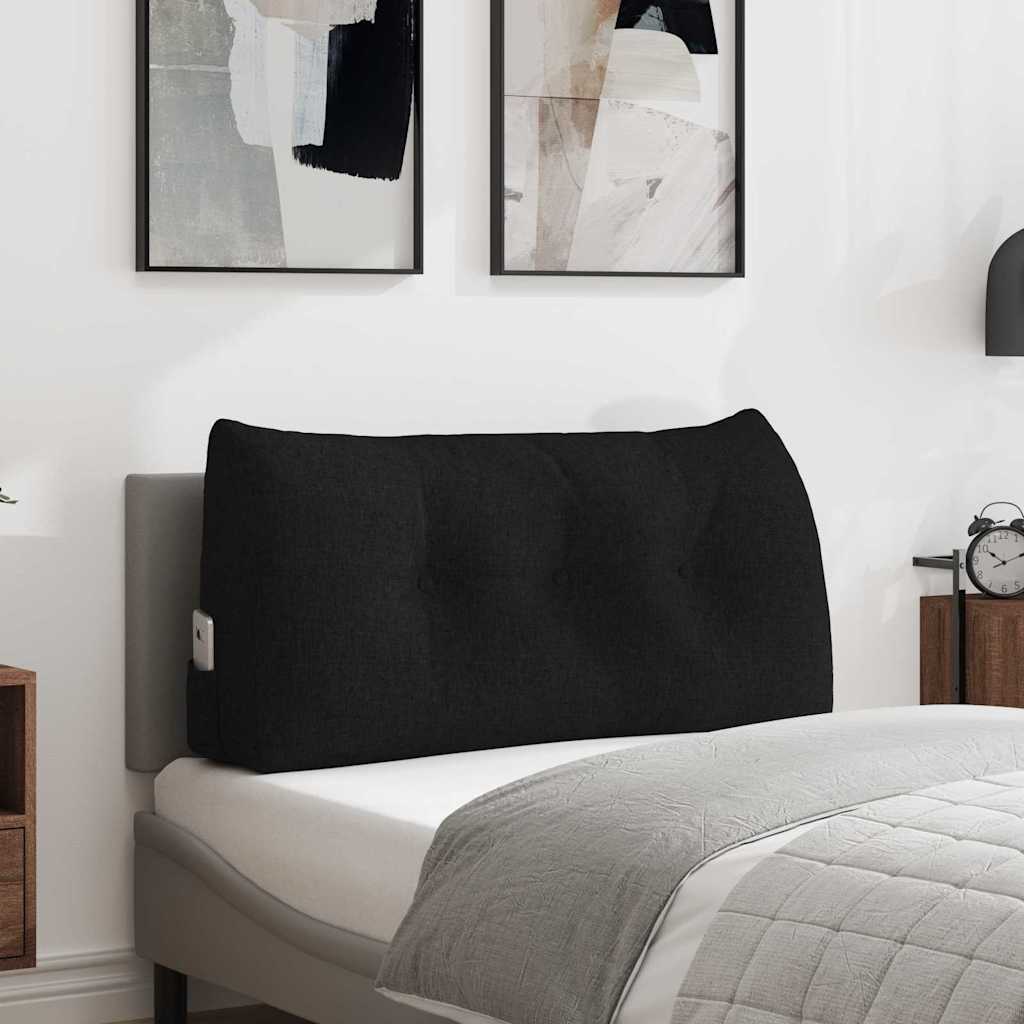 VidaXL coussin de dossier noir 100 x 24 x 50 cm tissu