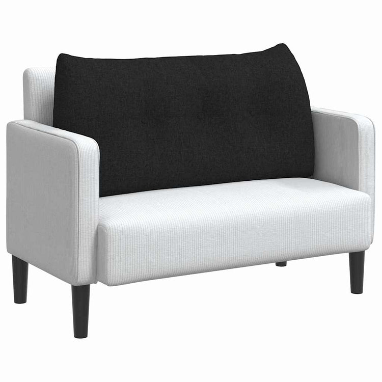 VidaXL coussin de dossier noir 100 x 24 x 50 cm tissu