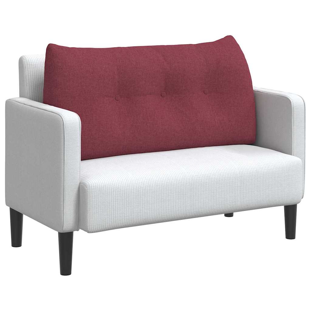 Vidaxx coussin de dossier rouge vin 100 x 24 x 50 cm tissu
