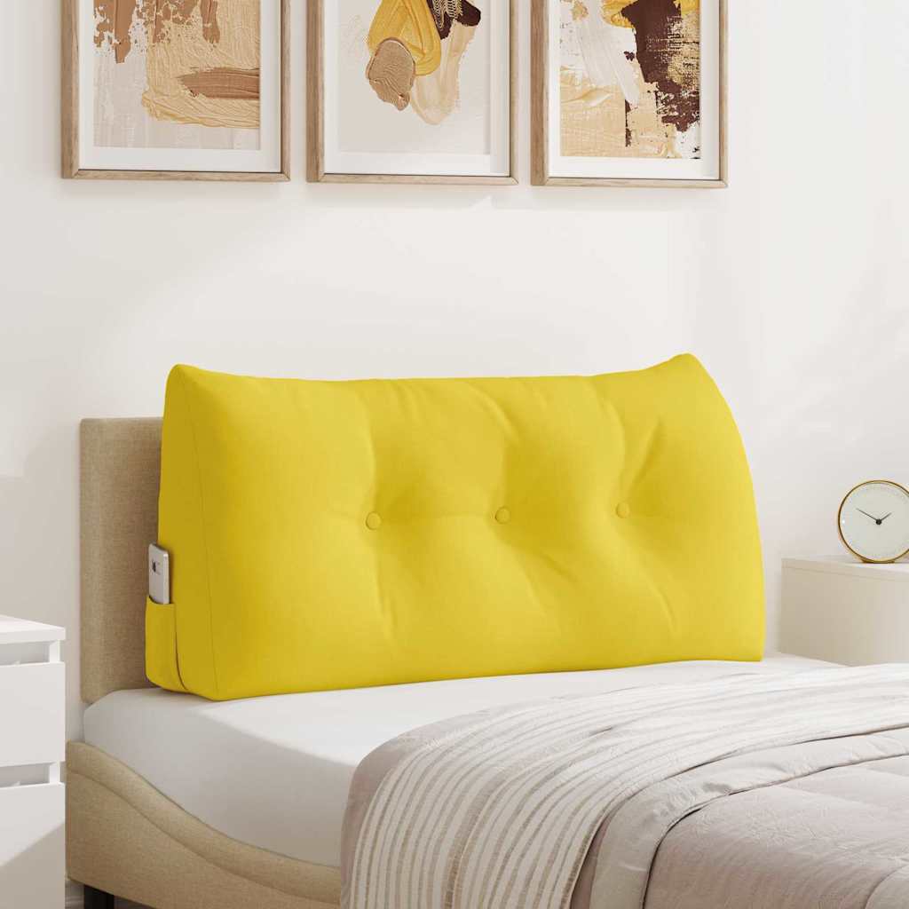 Vidaxx coussin de dossier jaune clair 100 x 24 x 50 cm tissu