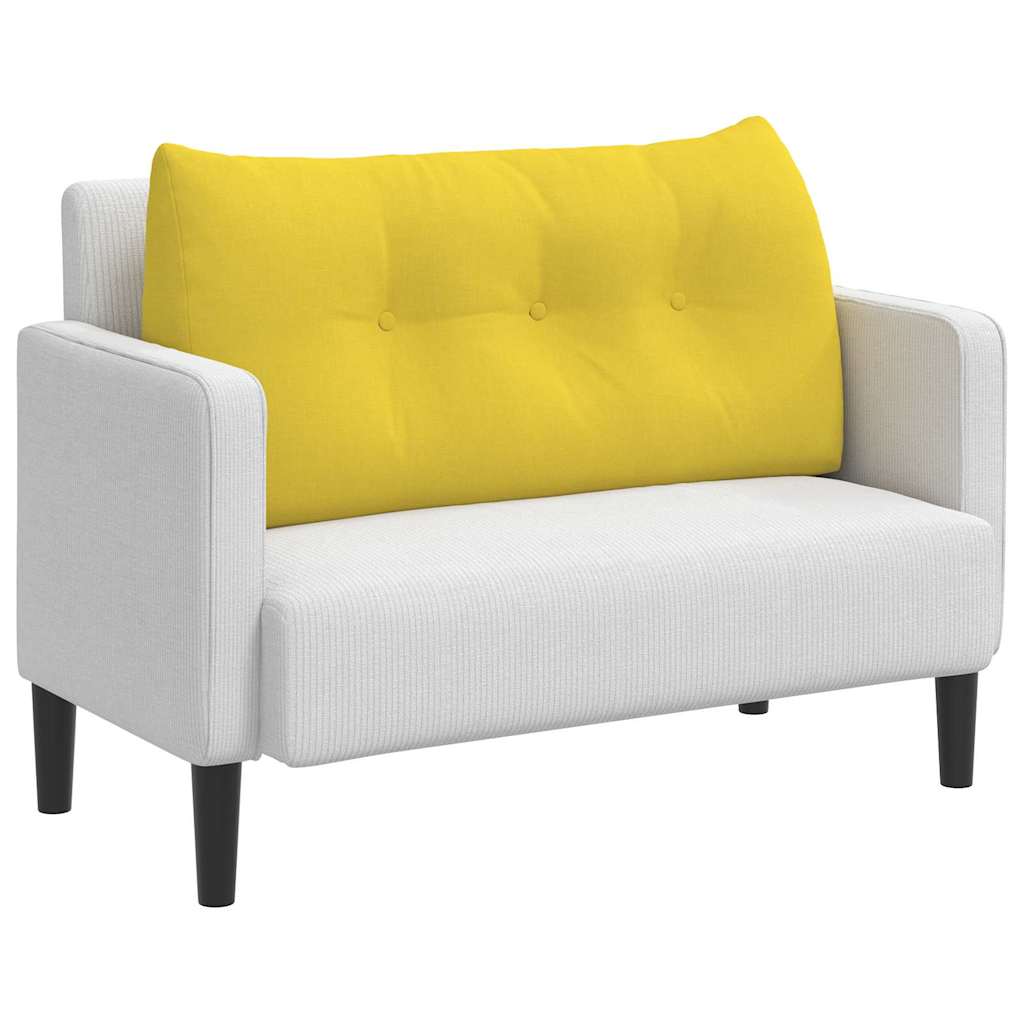Vidaxx coussin de dossier jaune clair 100 x 24 x 50 cm tissu