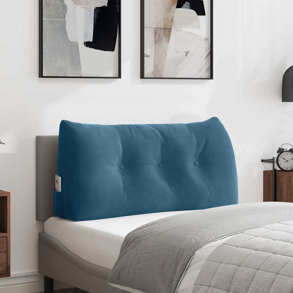 Vidaxx coussin de dossier bleu 100 x 24 x 50 cm velours