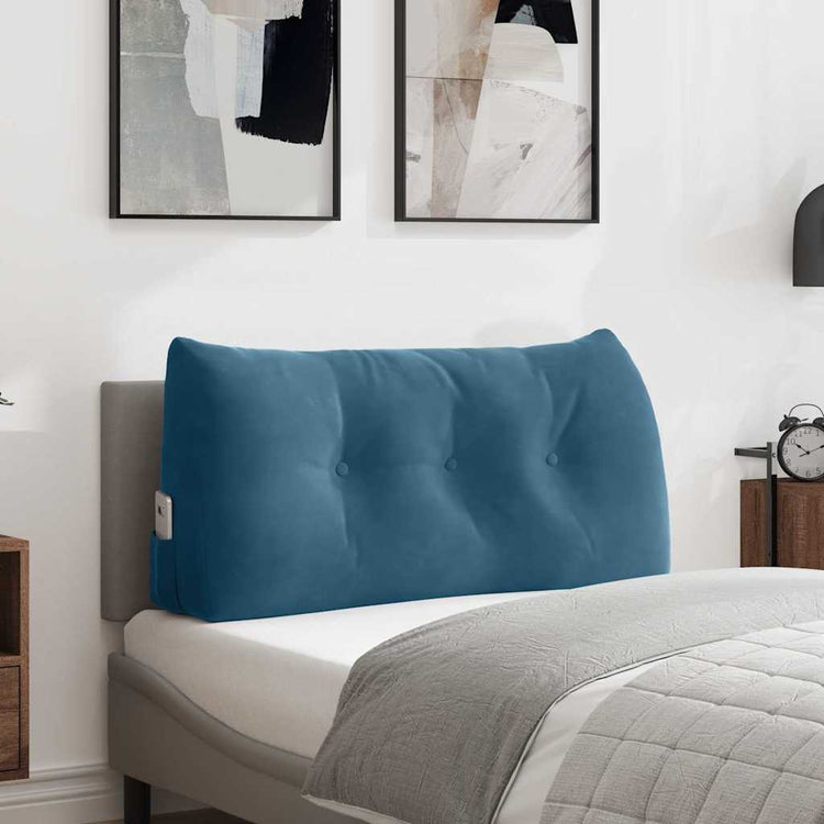 Vidaxx coussin de dossier bleu 100 x 24 x 50 cm velours