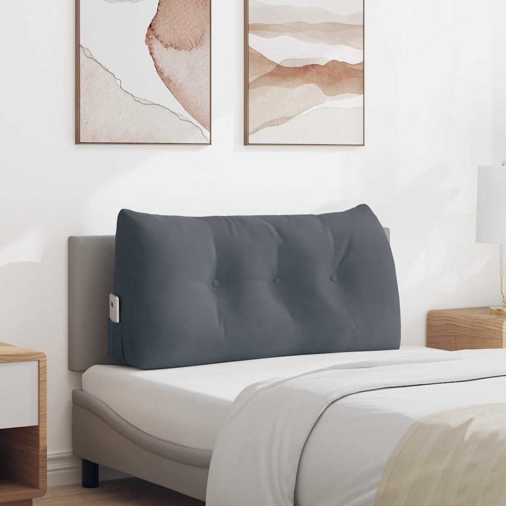 Vidaxx coussin de dossier gris foncé 100 x 24 x 50 cm velours