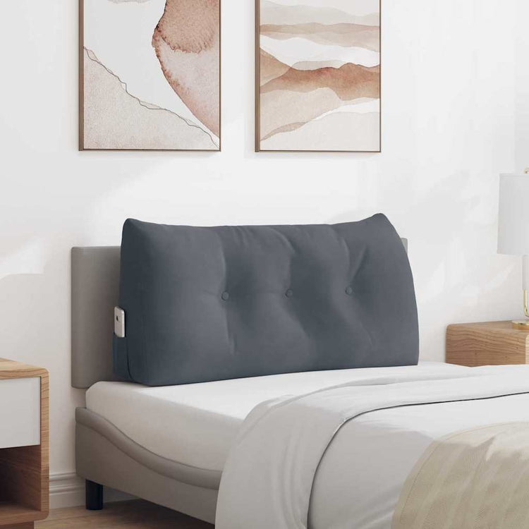 Vidaxx coussin de dossier gris foncé 100 x 24 x 50 cm velours