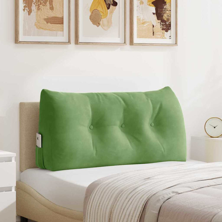 Vidaxx coussin de dossier vert clair 100 x 24 x 50 cm velours