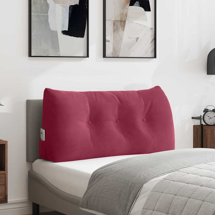 Vidaxx coussin de dossier rouge vin 100 x 24 x 50 cm velours