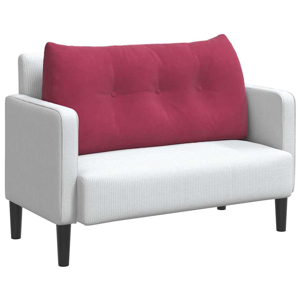 Vidaxx coussin de dossier rouge vin 100 x 24 x 50 cm velours