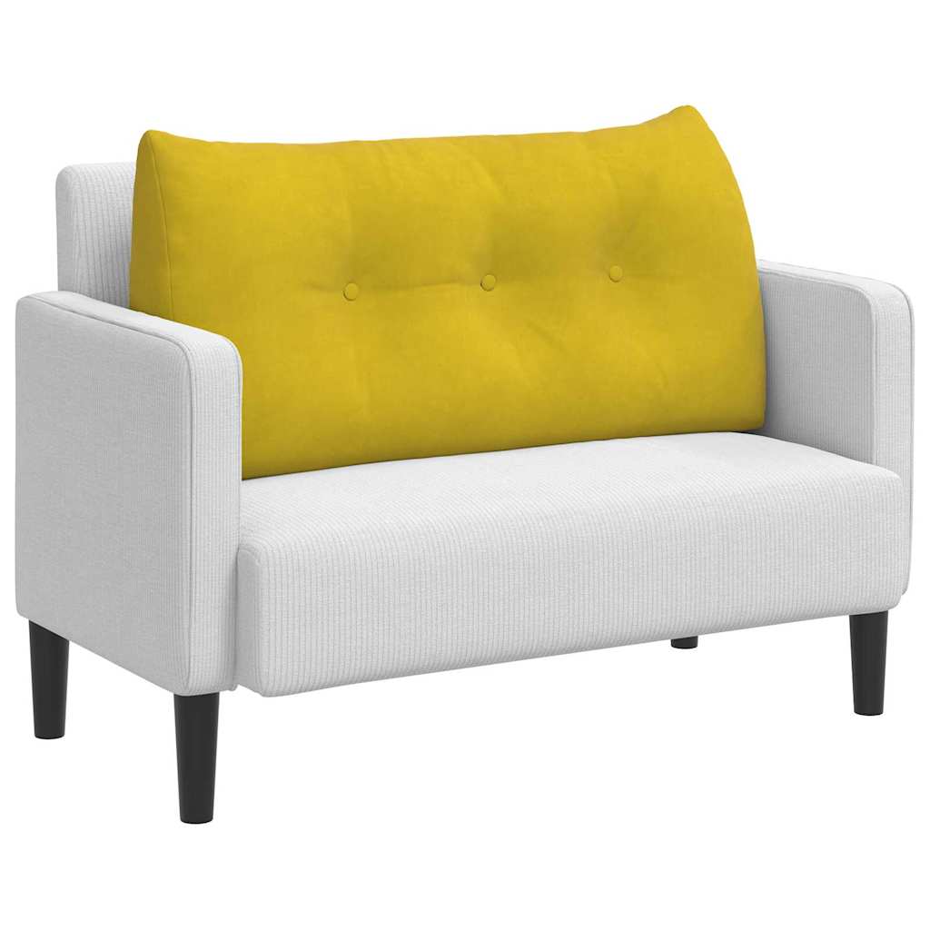 Vidaxx coussin de dossier jaune 100 x 24 x 50 cm velours