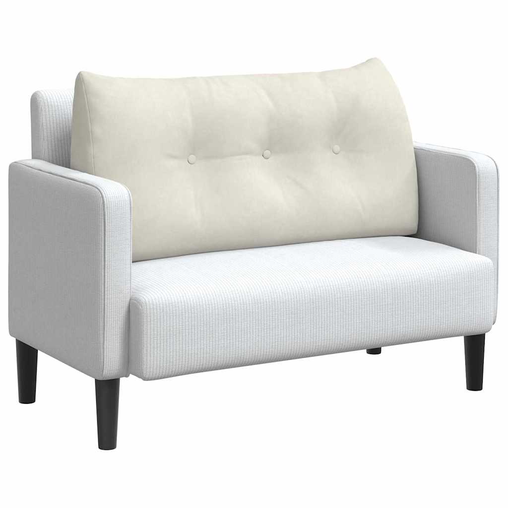 Vidaxx coussin de dossier crème 100 x 24 x 50 cm velours