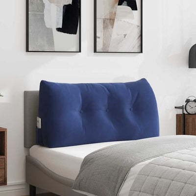 Vidaxx coussin de dossier police bleu 100 x 24 x 50 cm velours
