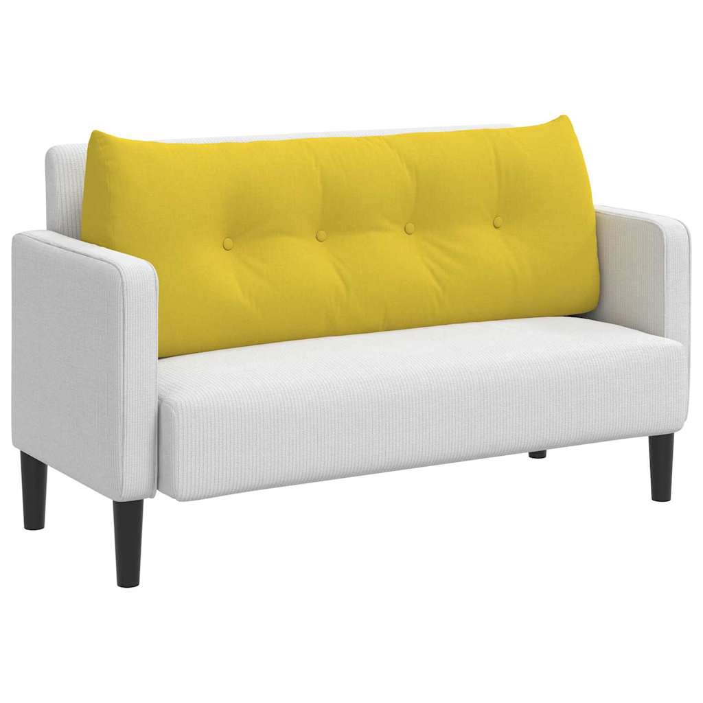 Vidaxx coussin de dossier jaune clair 120 x 24 x 50 cm tissu