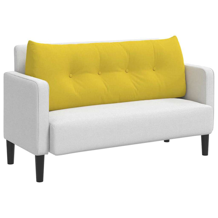 Vidaxx coussin de dossier jaune clair 120 x 24 x 50 cm tissu