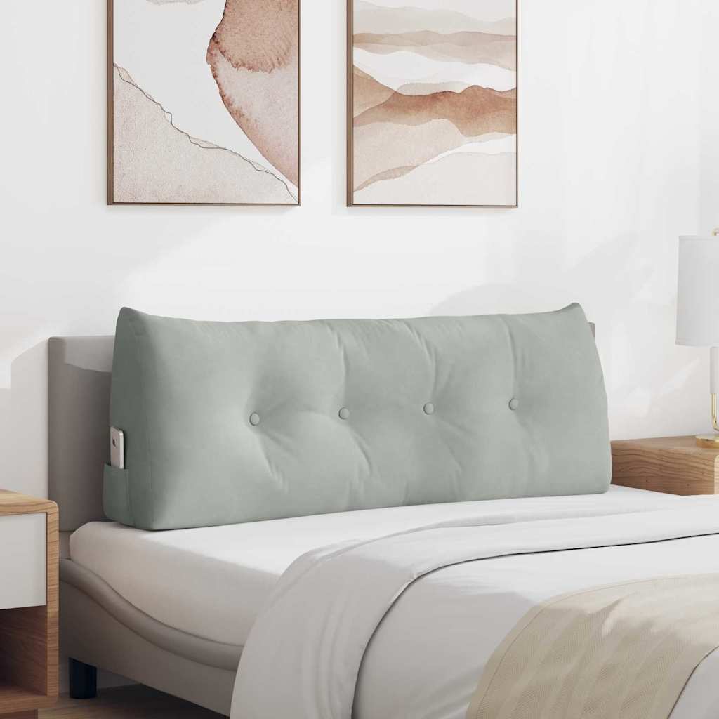Vidaxx coussin de dossier gris clair 120 x 24 x 50 cm velours