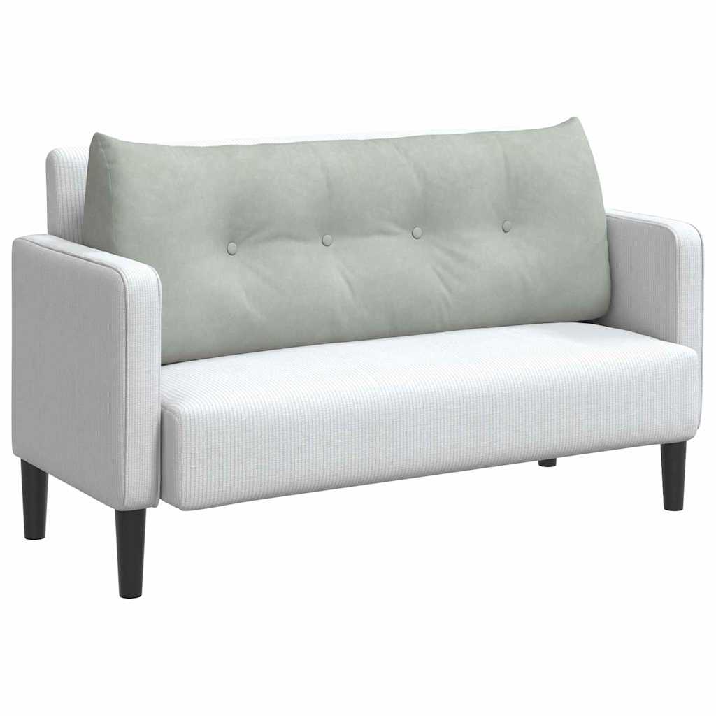 Vidaxx coussin de dossier gris clair 120 x 24 x 50 cm velours