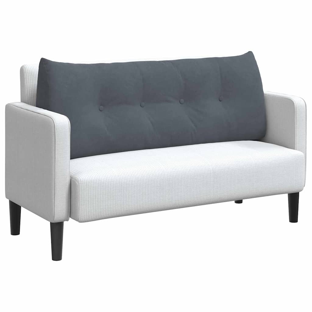Vidaxx coussin de dossier gris foncé 120 x 24 x 50 cm velours