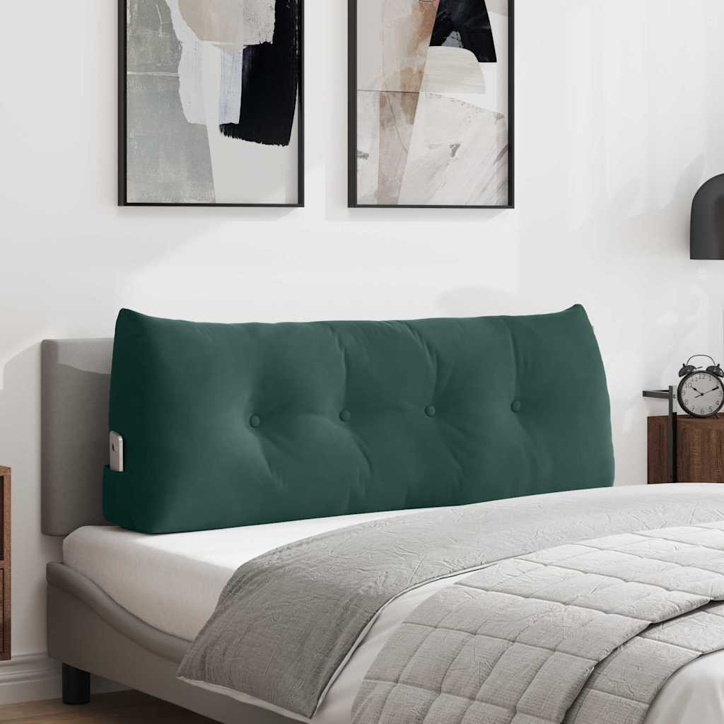 Vidaxx coussin de dossier vert foncé 120 x 24 x 50 cm velours