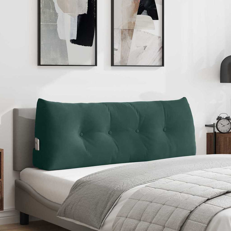 Vidaxx coussin de dossier vert foncé 120 x 24 x 50 cm velours