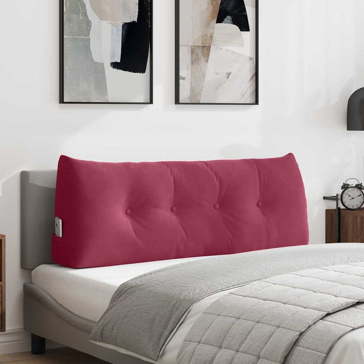 Vidaxx coussin de dossier rouge vin 120 x 24 x 50 cm velours