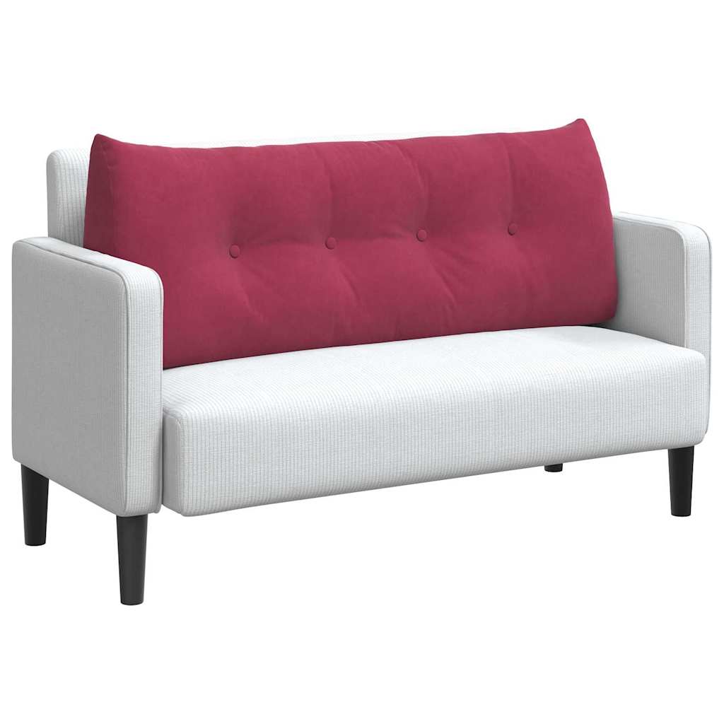 Vidaxx coussin de dossier rouge vin 120 x 24 x 50 cm velours
