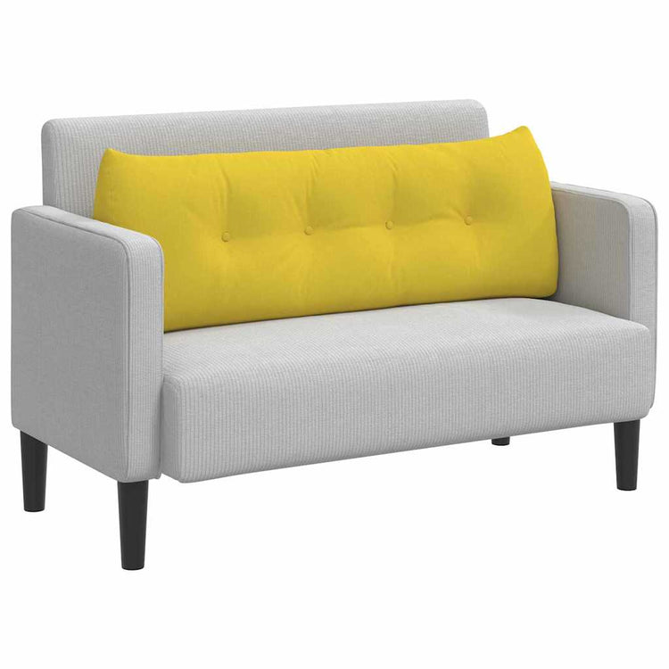 Vidaxx coussin de dossier jaune clair 140 x 24 x 50 cm tissu