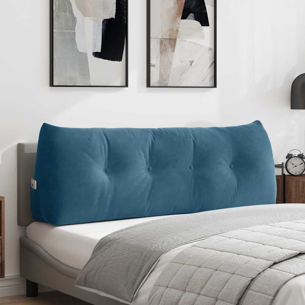 Vidaxx coussin de dossier bleu 140 x 24 x 50 cm velours