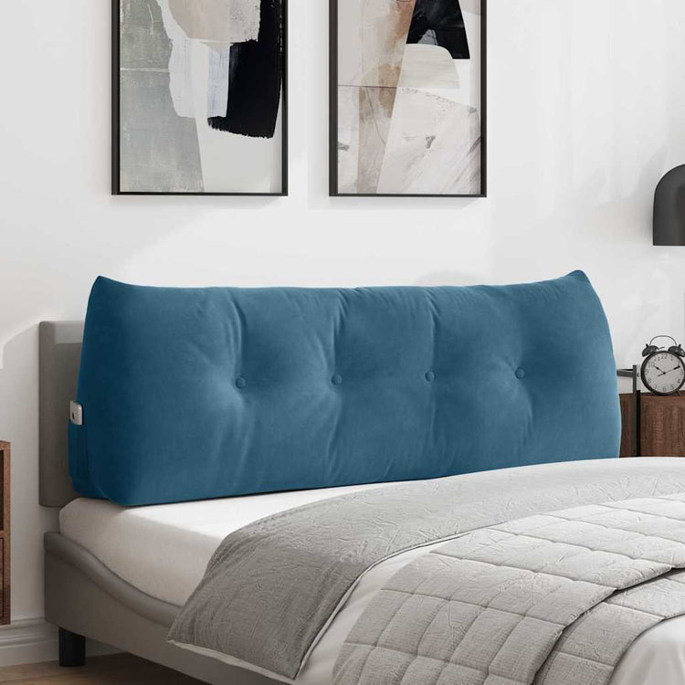 Vidaxx coussin de dossier bleu 140 x 24 x 50 cm velours