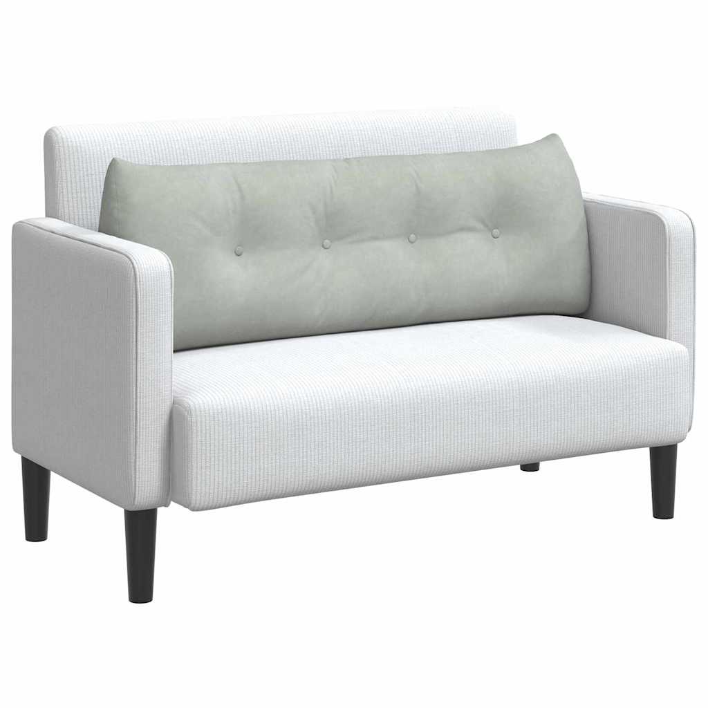Vidaxx coussin de dossier gris clair 140 x 24 x 50 cm velours