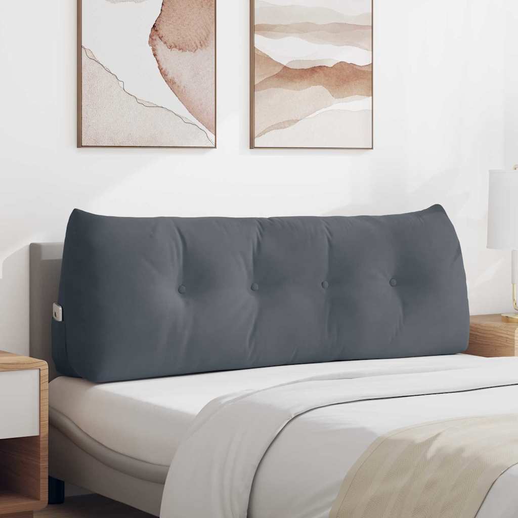 Vidaxx coussin de dossier gris foncé 140 x 24 x 50 cm velours