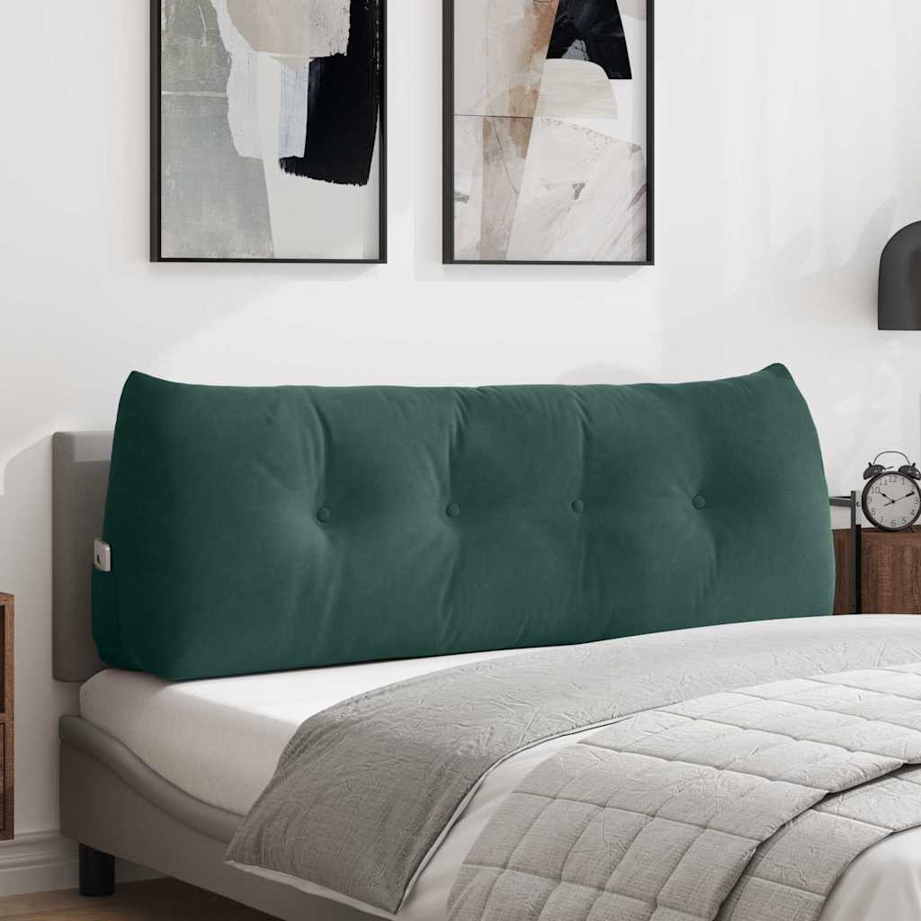 Vidaxx coussin de dossier vert foncé 140 x 24 x 50 cm velours