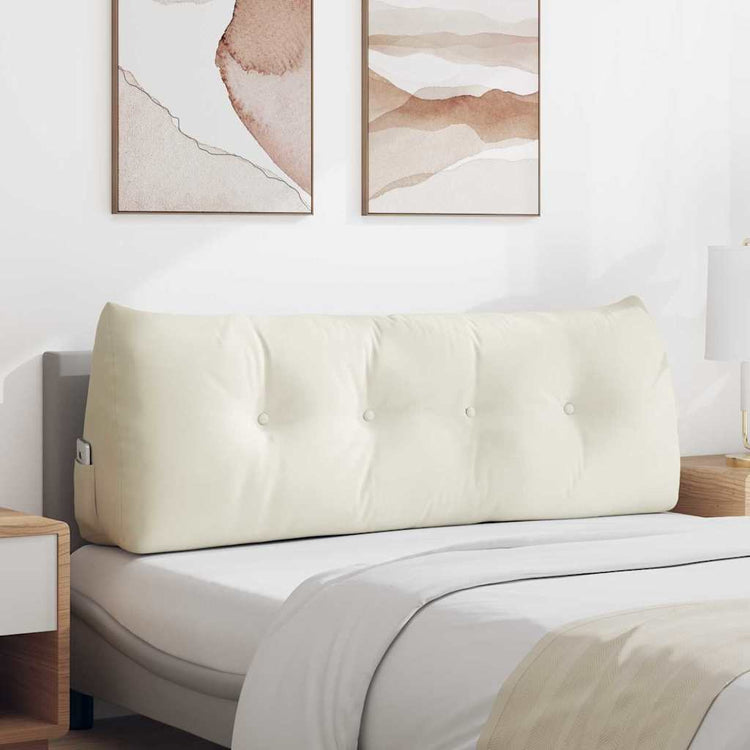 Vidaxx coussin de dossier crème 140 x 24 x 50 cm velours