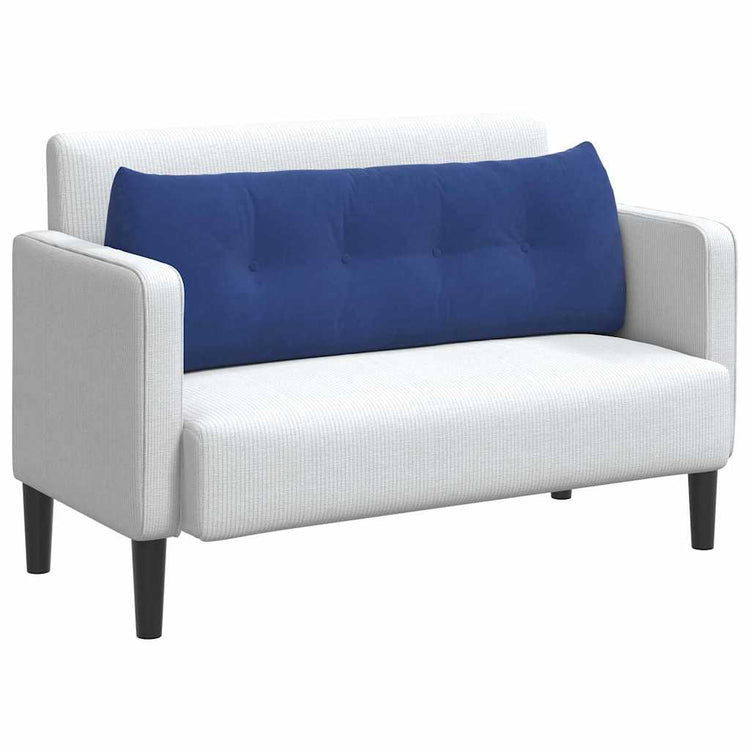Vidaxx coussin de dossier police bleu 140 x 24 x 50 cm velours
