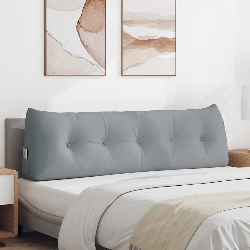 Vidaxx coussin de dossier gris clair 160 x 24 x 50 cm tissu
