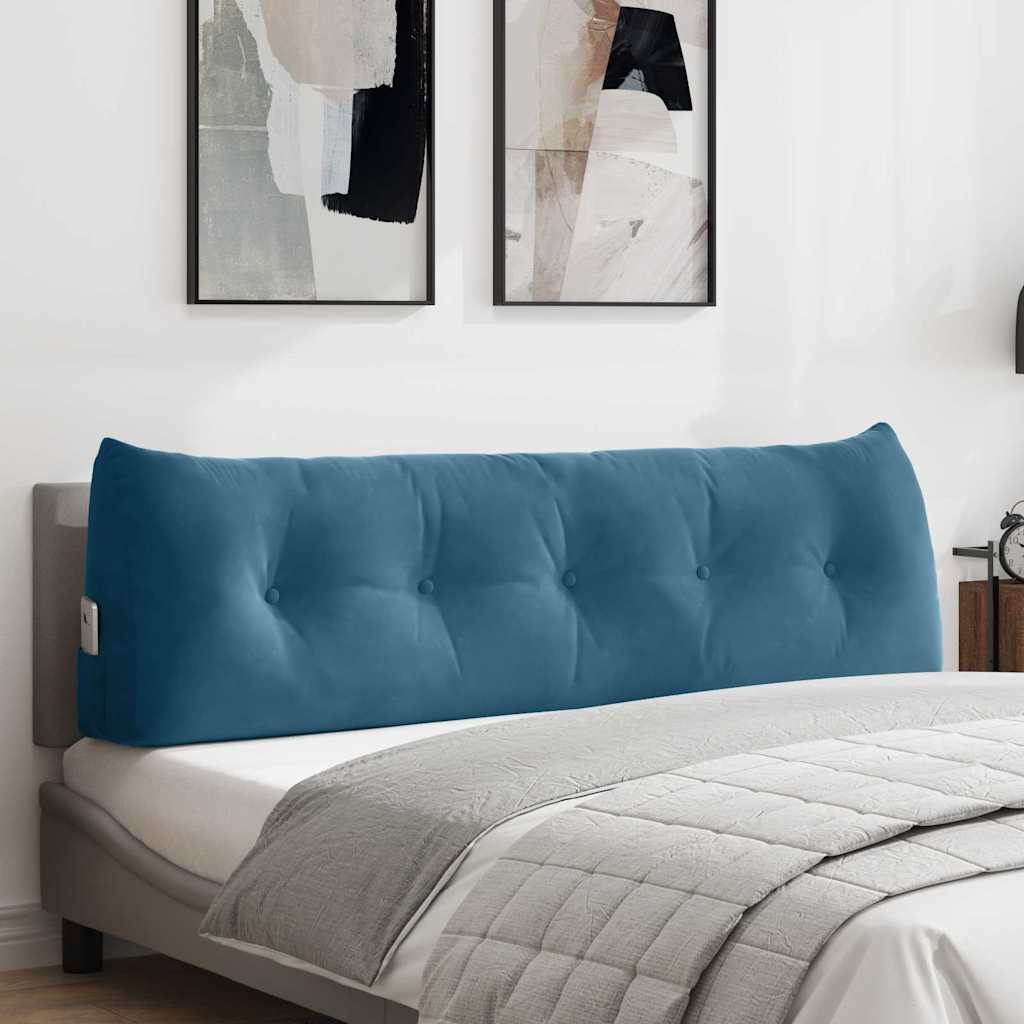 Vidaxx coussin de dossier bleu 160 x 24 x 50 cm velours