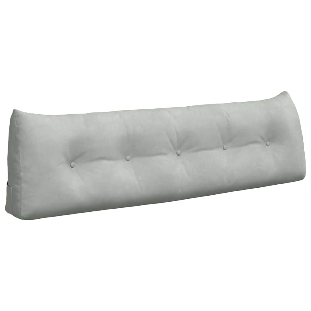 Vidaxx coussin de dossier gris clair 160 x 24 x 50 cm velours