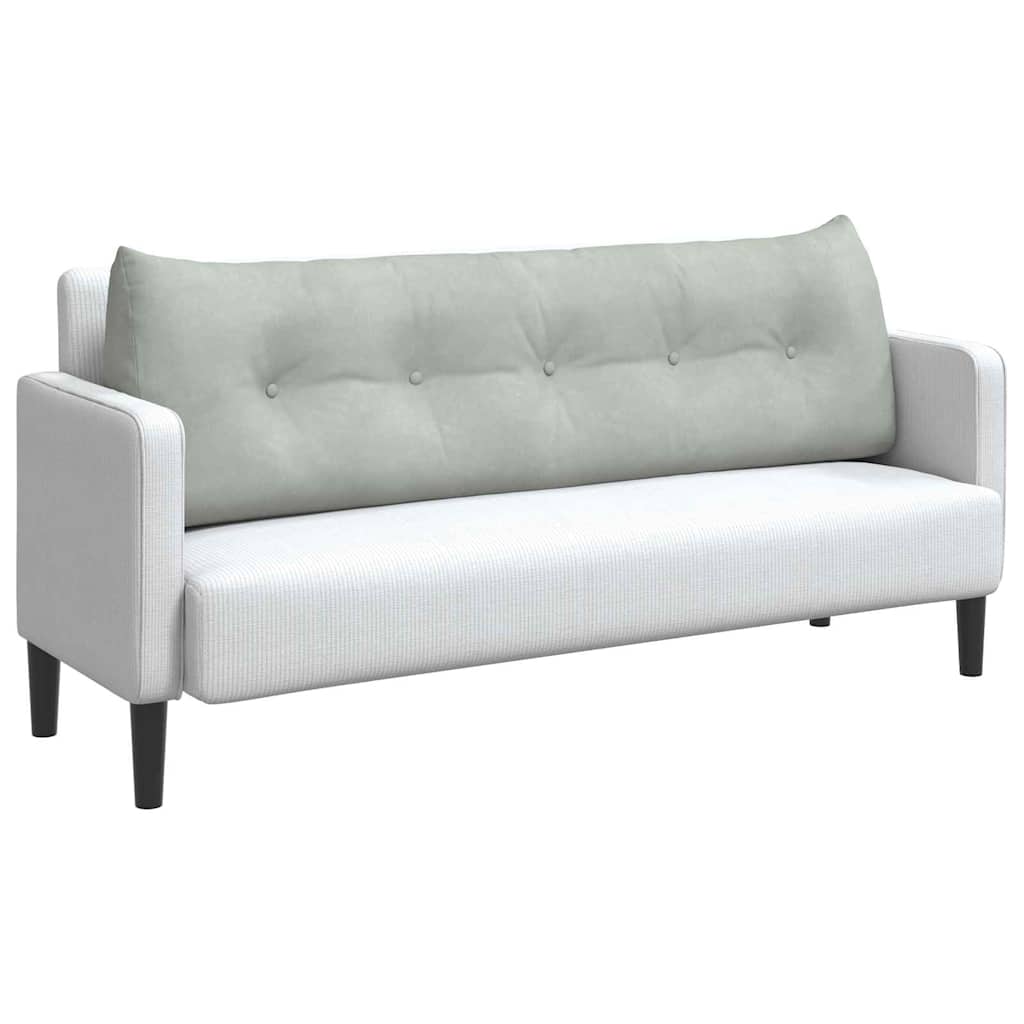 Vidaxx coussin de dossier gris clair 160 x 24 x 50 cm velours