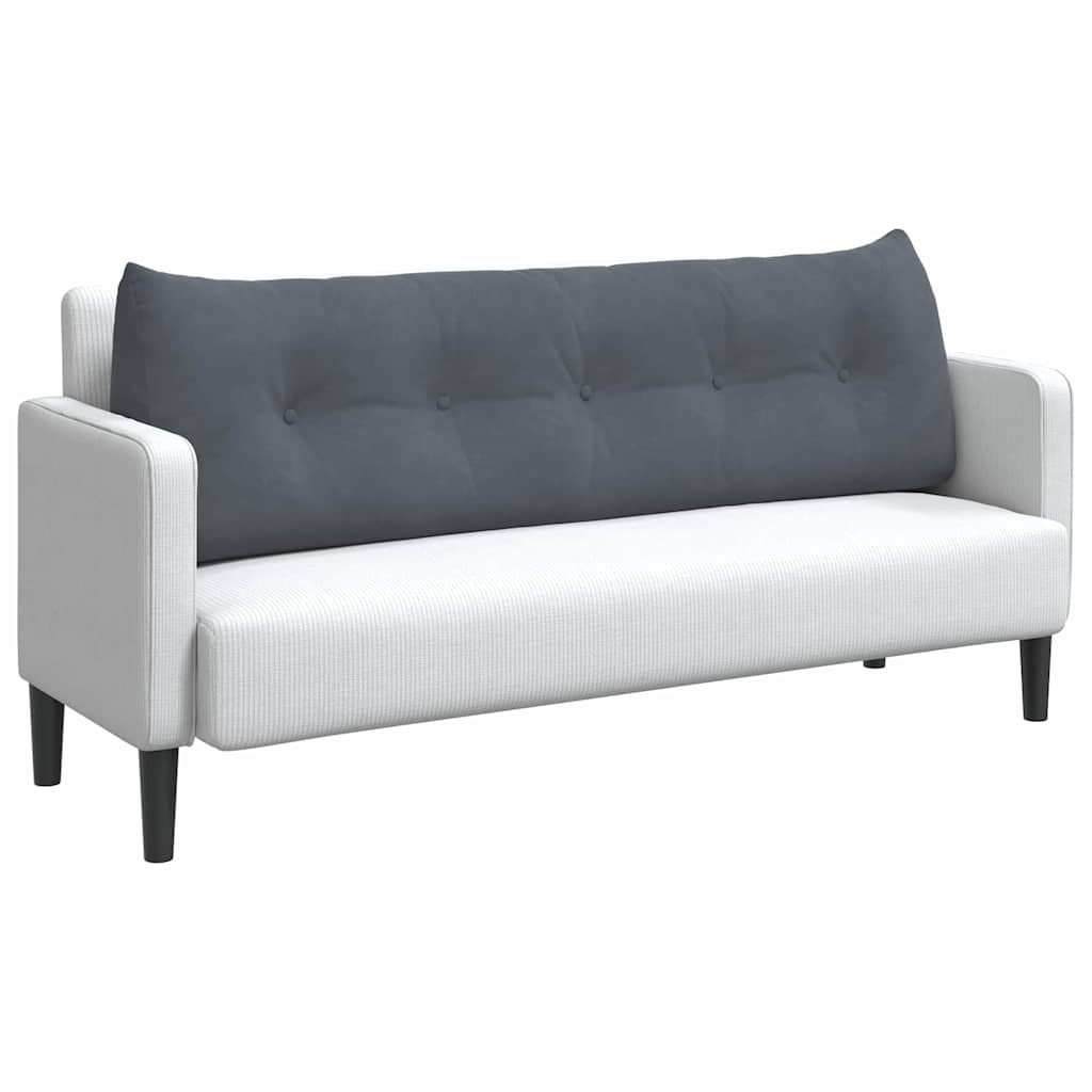 Vidaxx coussin de dossier gris foncé 160 x 24 x 50 cm velours