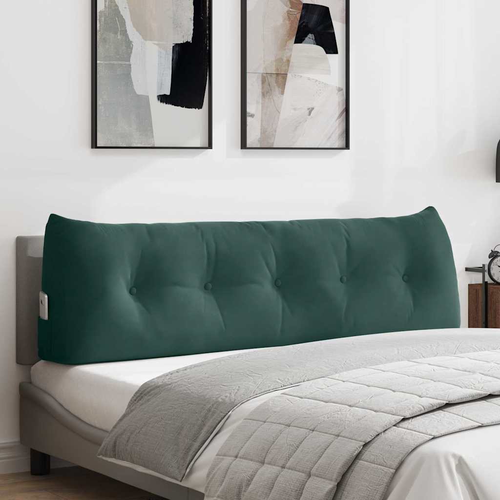 Vidaxx coussin de dossier vert foncé 160 x 24 x 50 cm velours