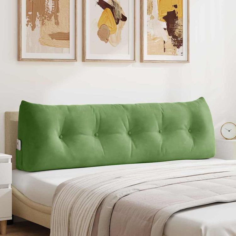 Vidaxx coussin de dossier vert clair 160 x 24 x 50 cm velours