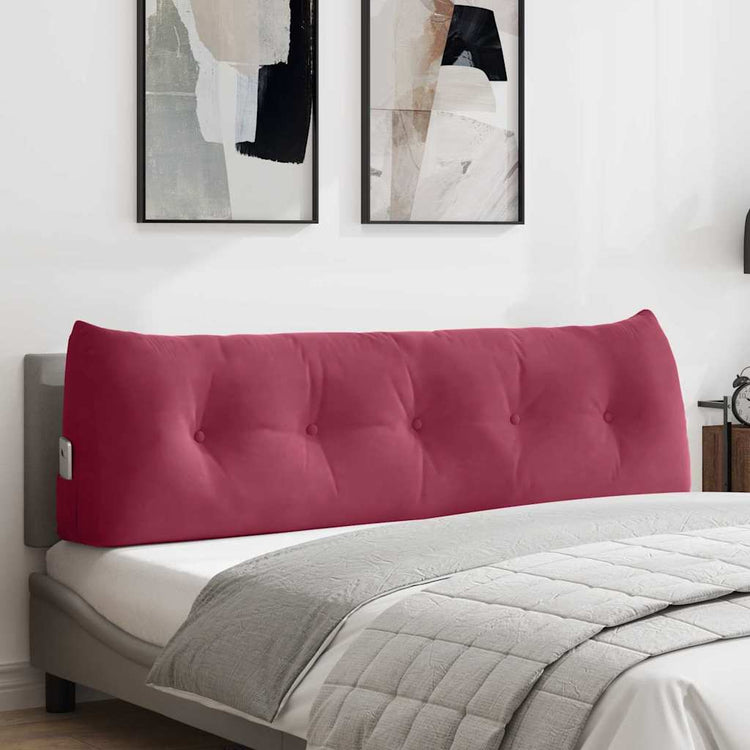 Vidaxx coussin de dossier rouge vin 160 x 24 x 50 cm velours