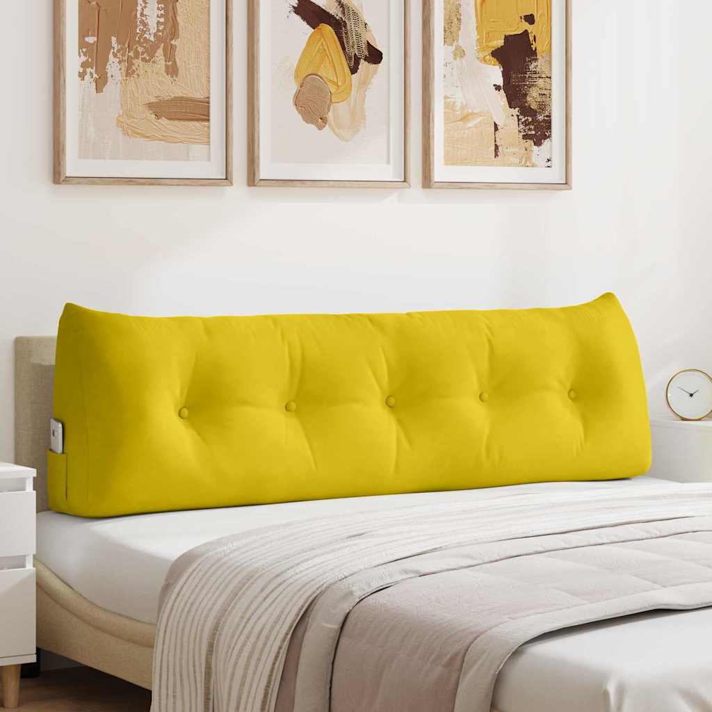 Vidaxx coussin de dossier jaune 160 x 24 x 50 cm velours
