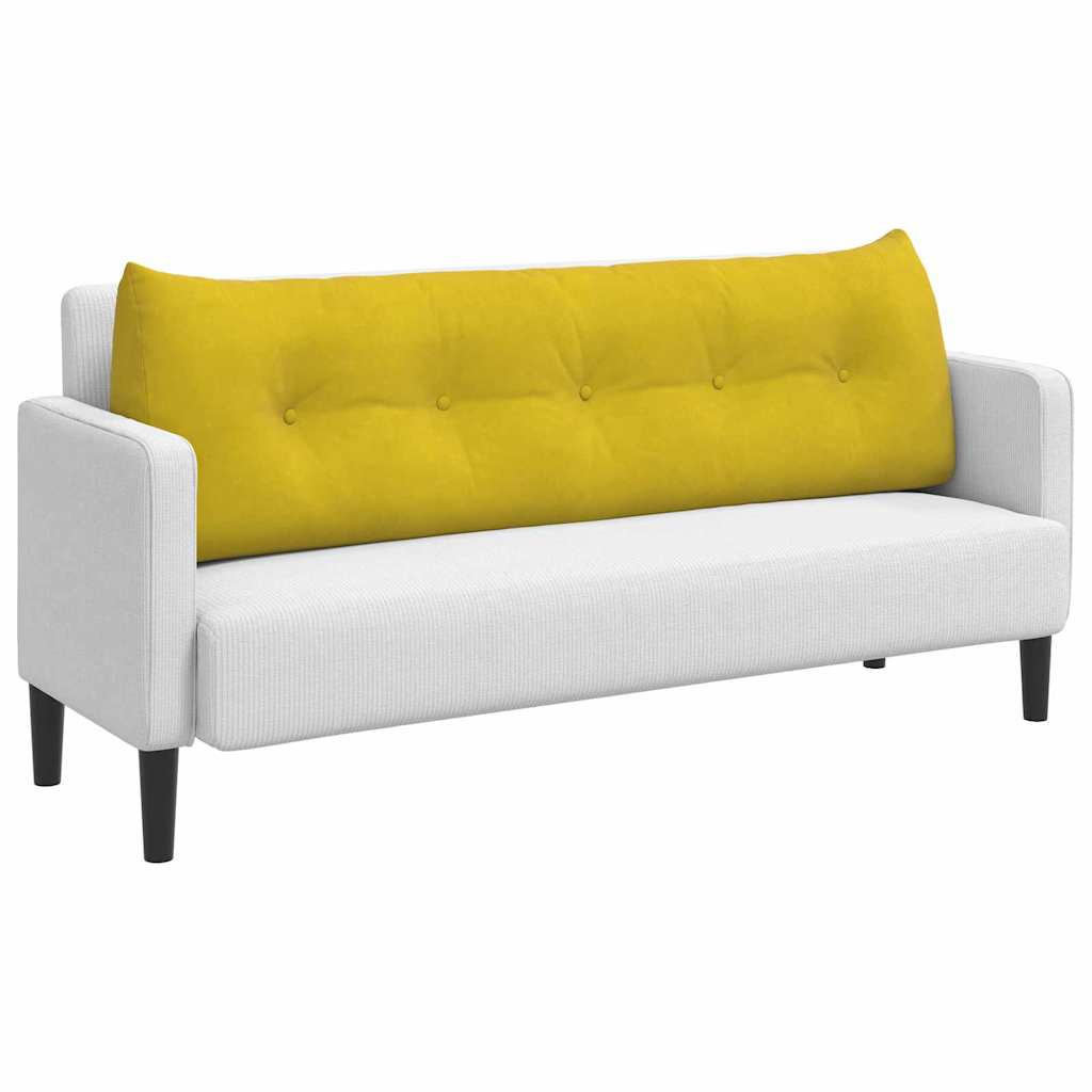 Vidaxx coussin de dossier jaune 160 x 24 x 50 cm velours