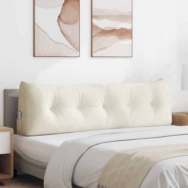 Vidaxx coussin de dossier crème 160 x 24 x 50 cm velours