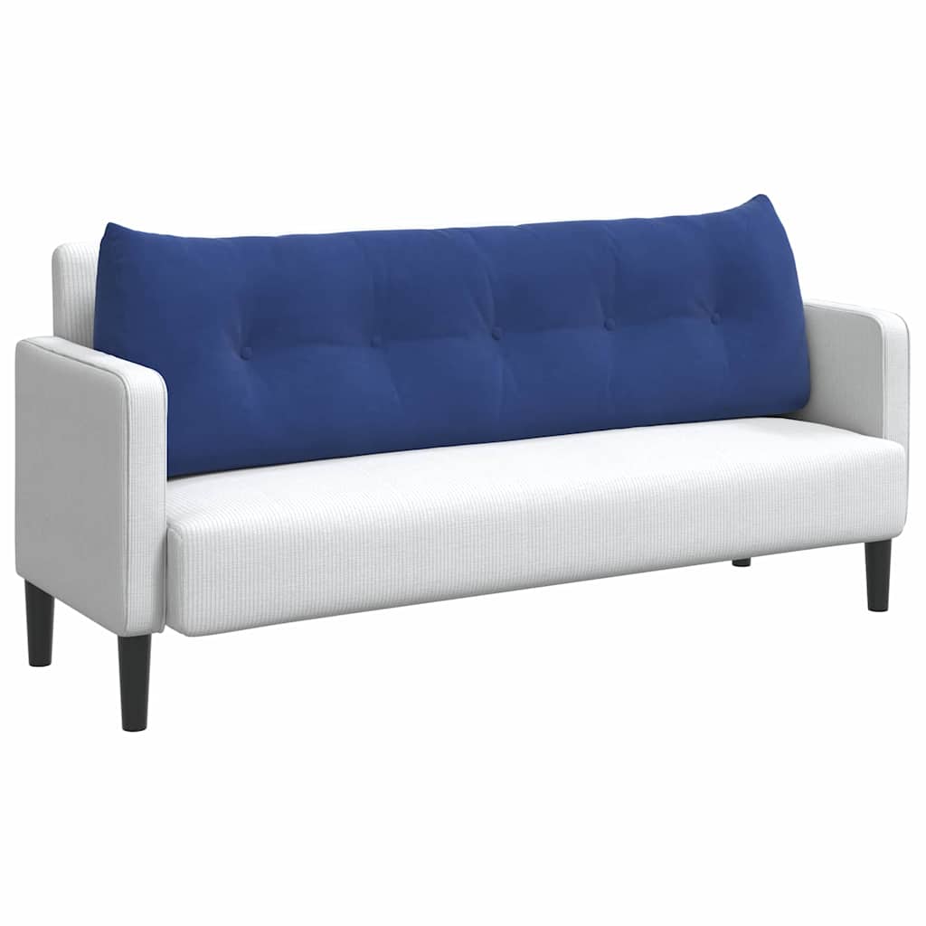 Vidaxx coussin de dossier police bleu 160 x 24 x 50 cm velours