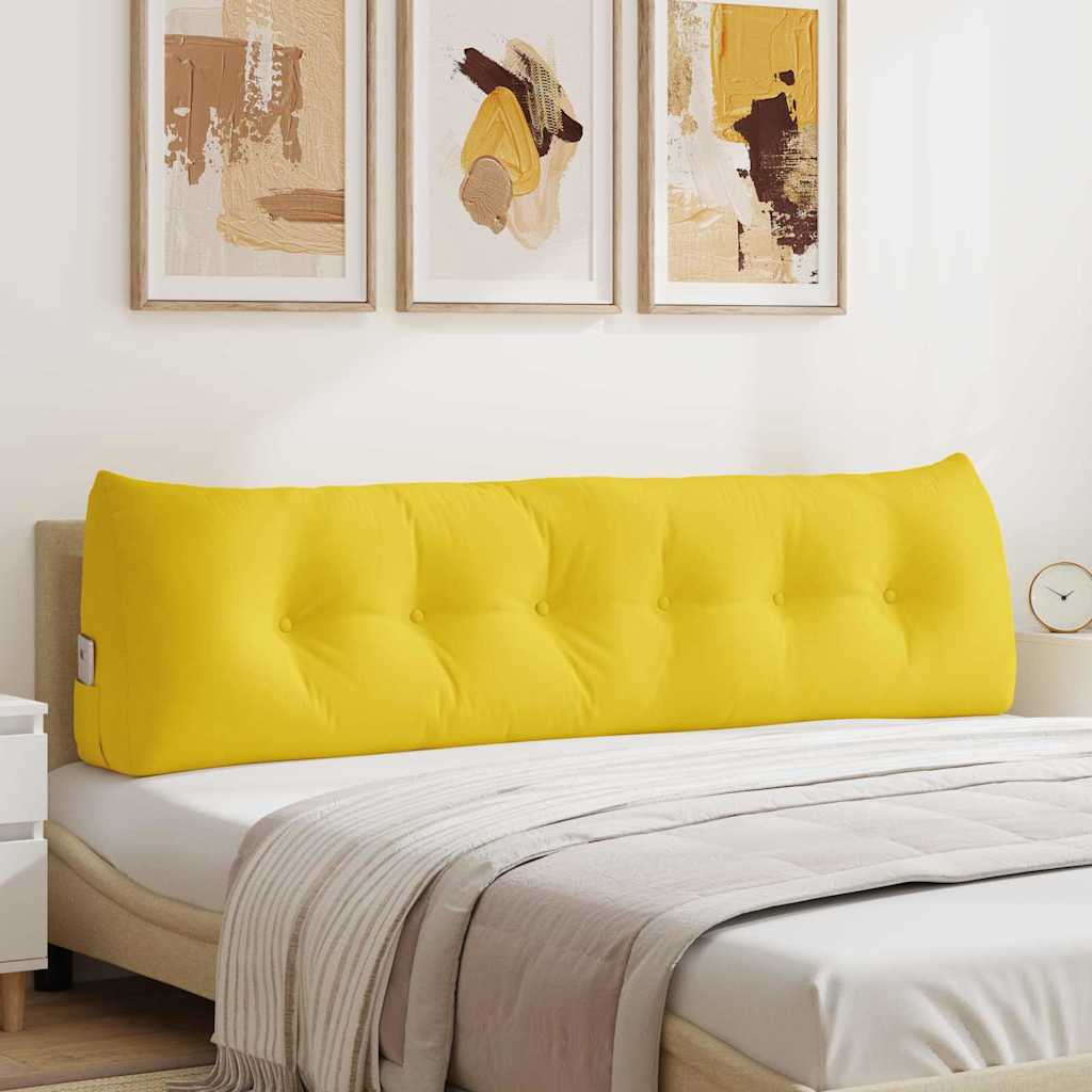 Vidaxx coussin de dossier jaune clair 180 x 24 x 50 cm tissu
