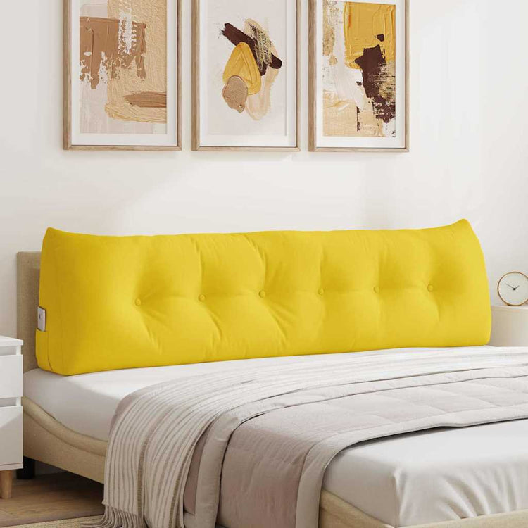 Vidaxx coussin de dossier jaune clair 180 x 24 x 50 cm tissu