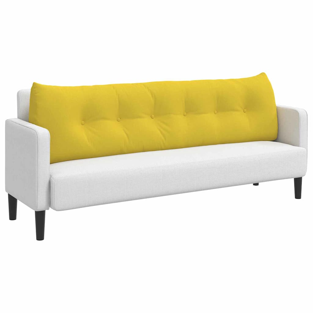 Vidaxx coussin de dossier jaune clair 180 x 24 x 50 cm tissu