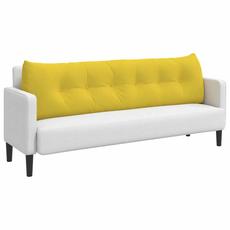 Vidaxx coussin de dossier jaune clair 180 x 24 x 50 cm tissu