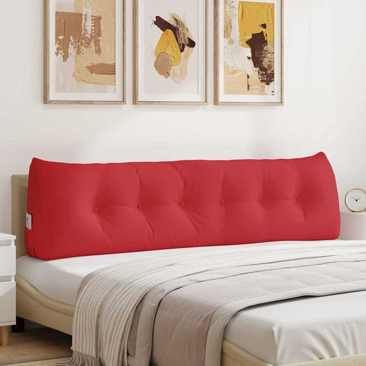 VidaXL coussin de dossier rouge 180 x 24 x 50 cm tissu